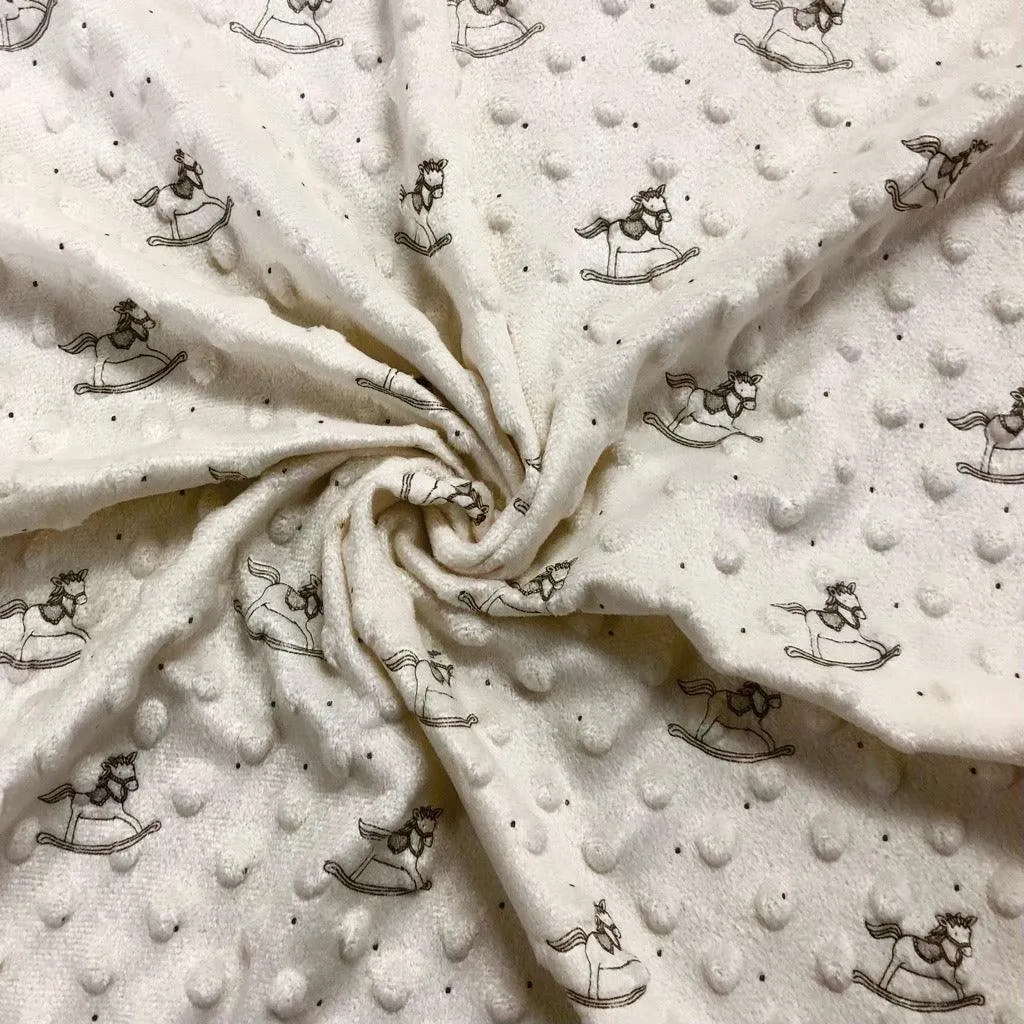 Rocking Horses Dimple Fleece Fabric
