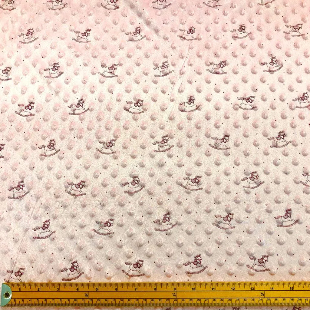 Rocking Horses Dimple Fleece Fabric