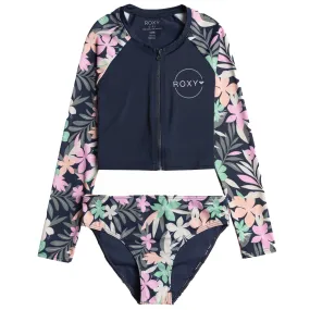 Roxy Ilacabo Active Long Sleeve Zip Rashguard Swimsuit Set