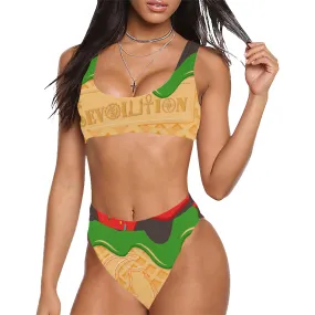 RVLTN ICE CREAM Sport Top & High-Waisted Bikini Swimsuit