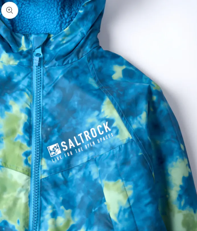 SALTROCK Recycled Kids Changing Robe - Green/Blue