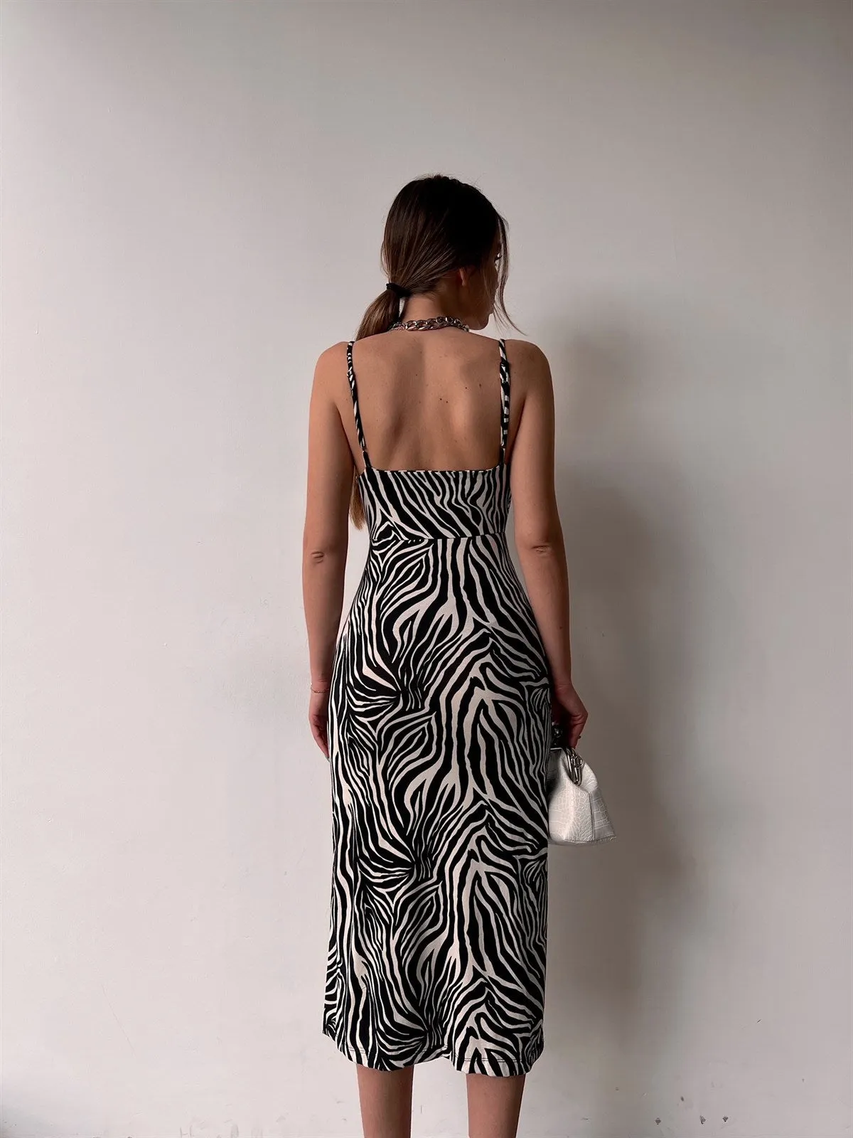Seductive Strappy Ruched Side-Slit Maxi Dress