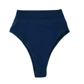 SEYCHELLES HIGH WAISTED BIKINI BOTTOMS IN MIDNIGHT TEAL
