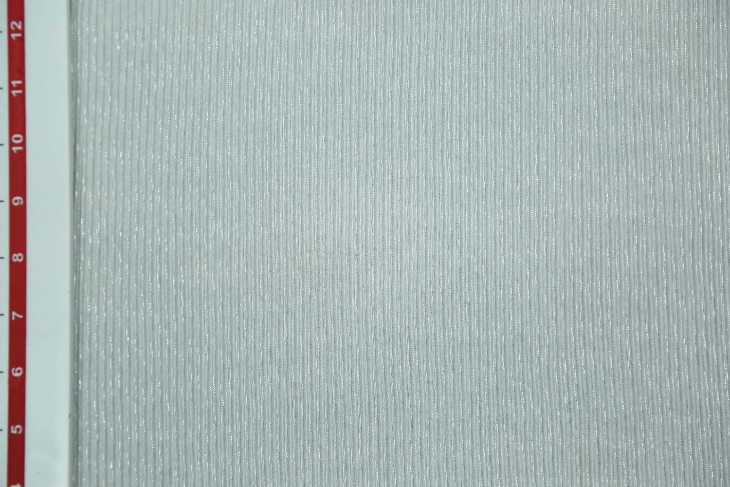 Silver Foil on White Foil Print Pleated Knit Fabric