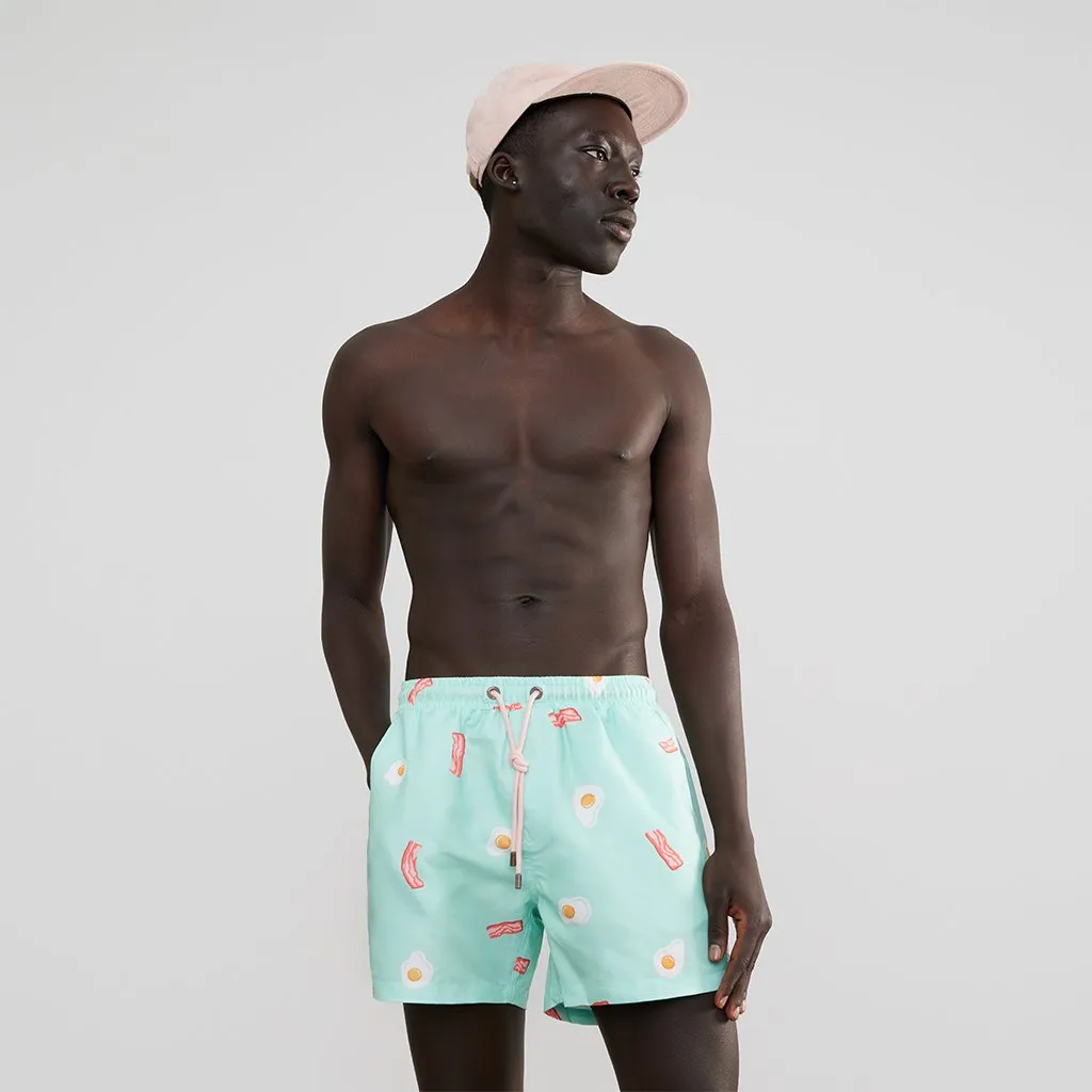 Skwosh Club MENS BONDI BREAKFAST SWIM SHORTS - MINT