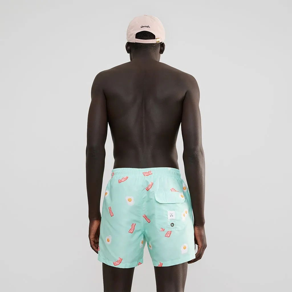 Skwosh Club MENS BONDI BREAKFAST SWIM SHORTS - MINT