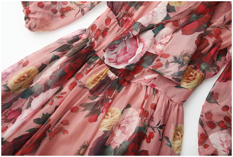 Sky Runway Floral Print Dress