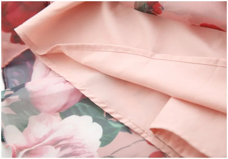 Sky Runway Floral Print Dress
