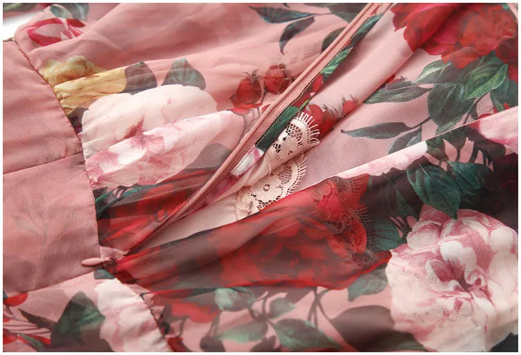 Sky Runway Floral Print Dress