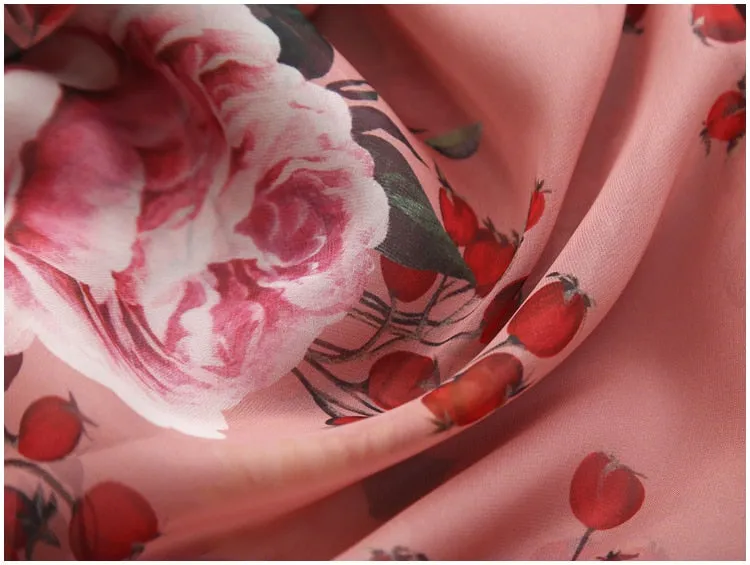 Sky Runway Floral Print Dress