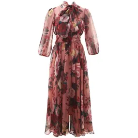 Sky Runway Floral Print Dress