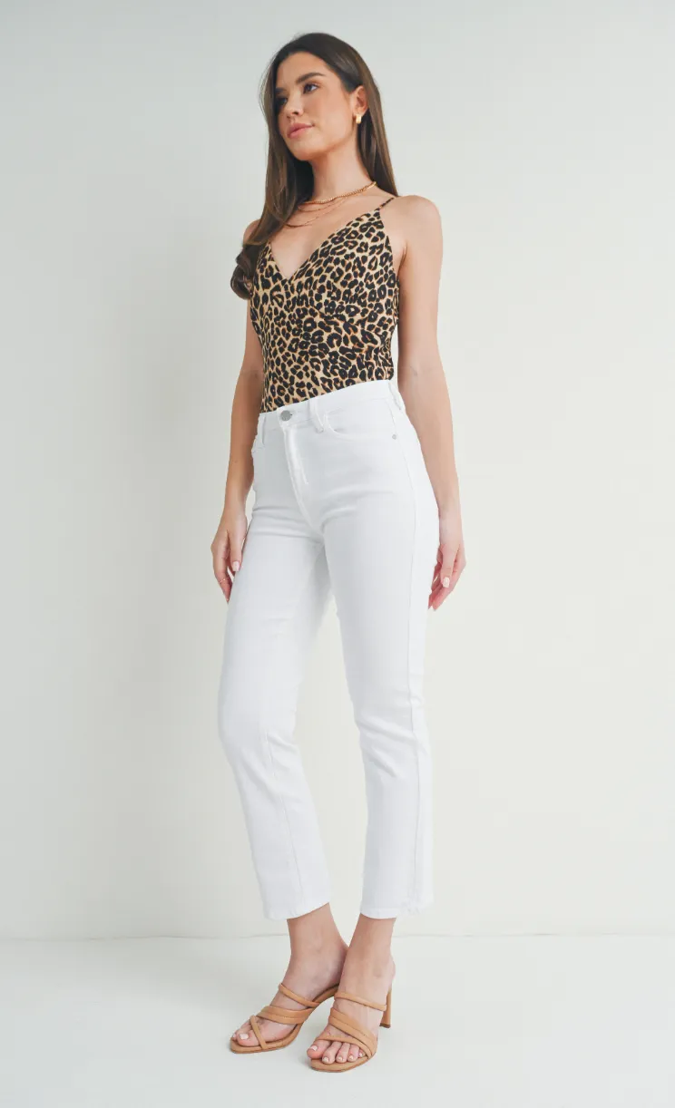 Slim Straight Distress Jean (white)