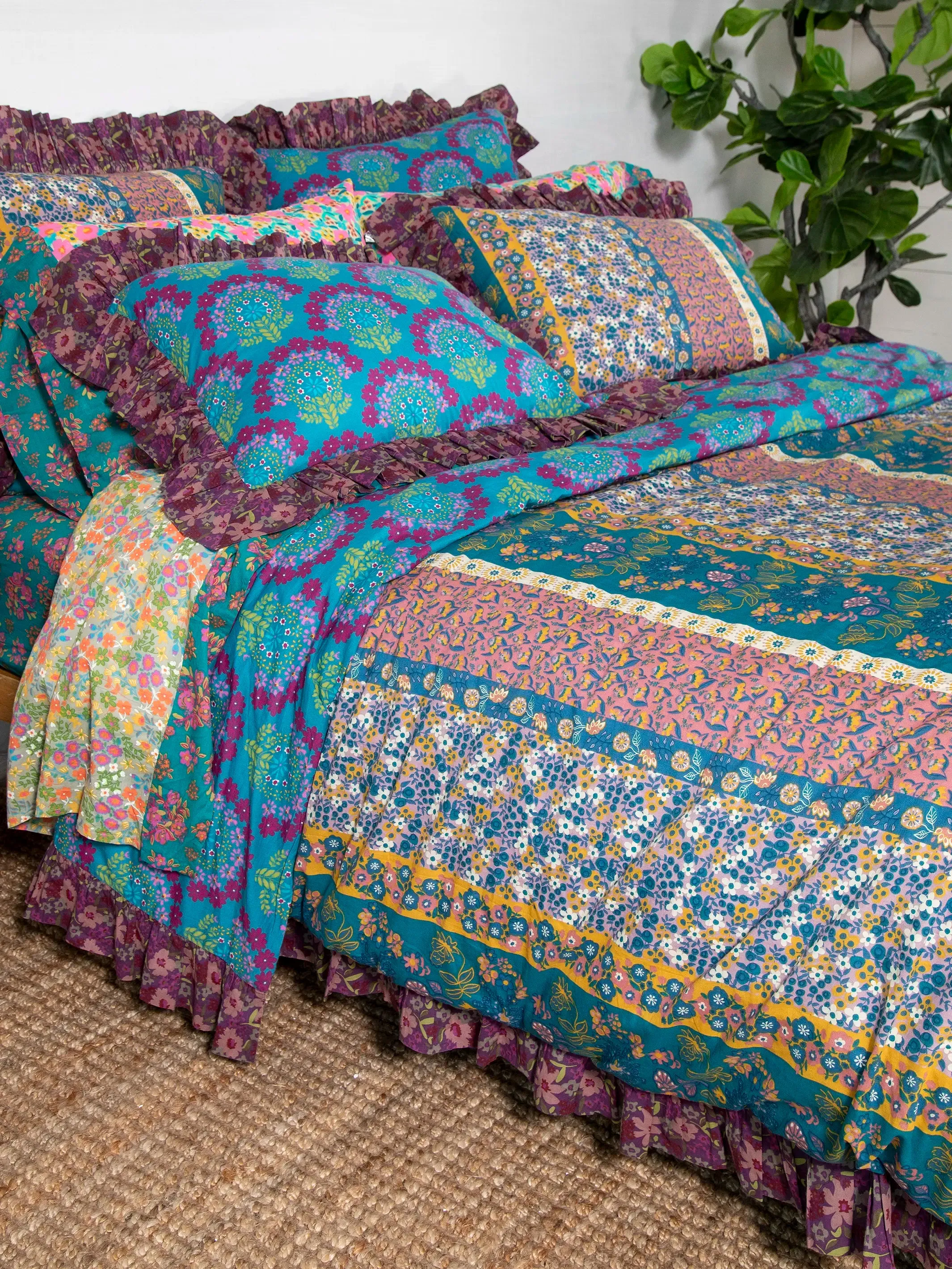 So Soft Cotton Reversible Duvet Cover - Blooms