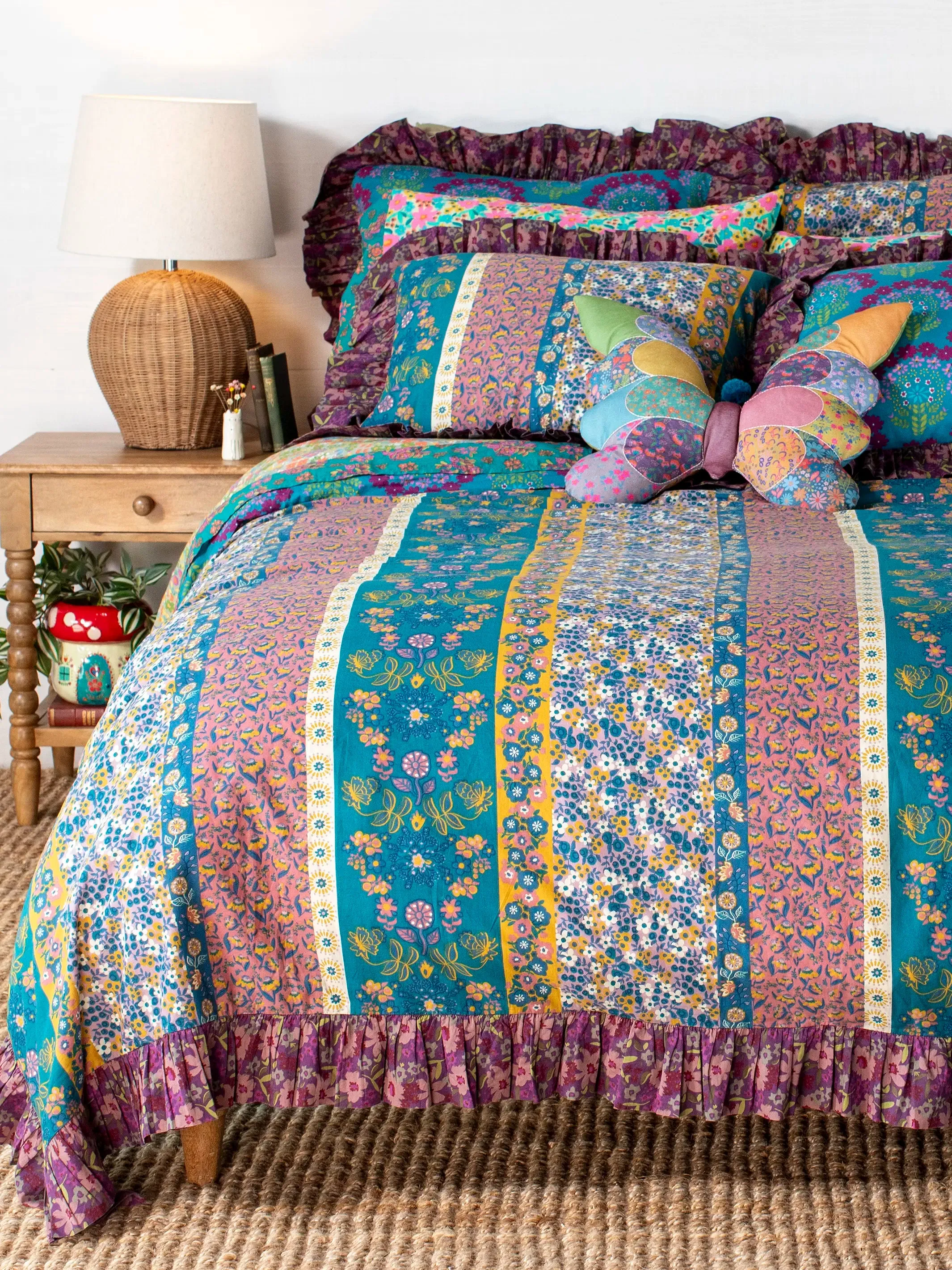 So Soft Cotton Reversible Duvet Cover - Blooms