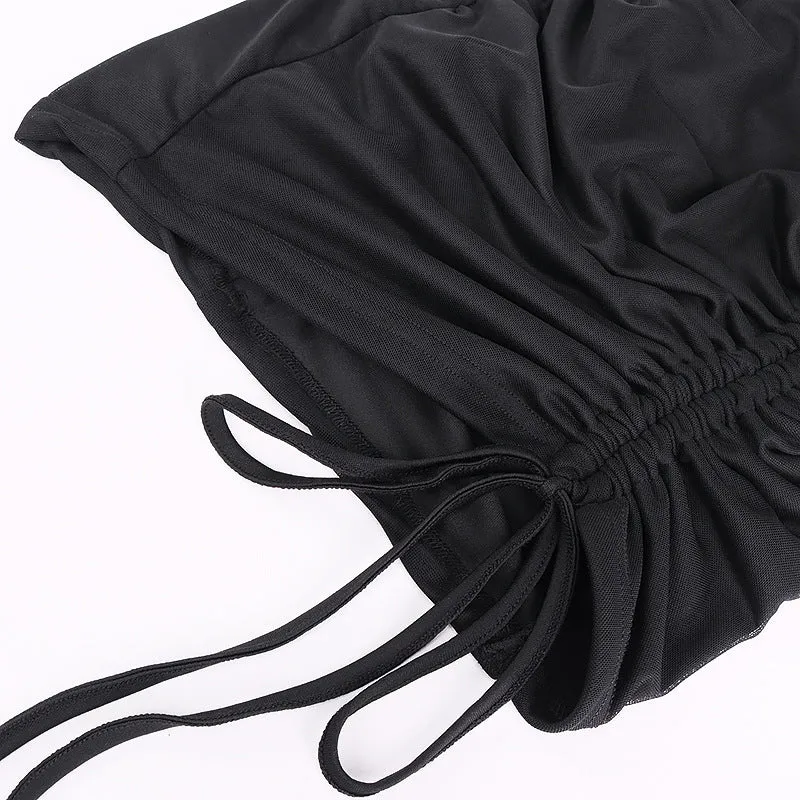 Strapless off shoulder Pleated Dress