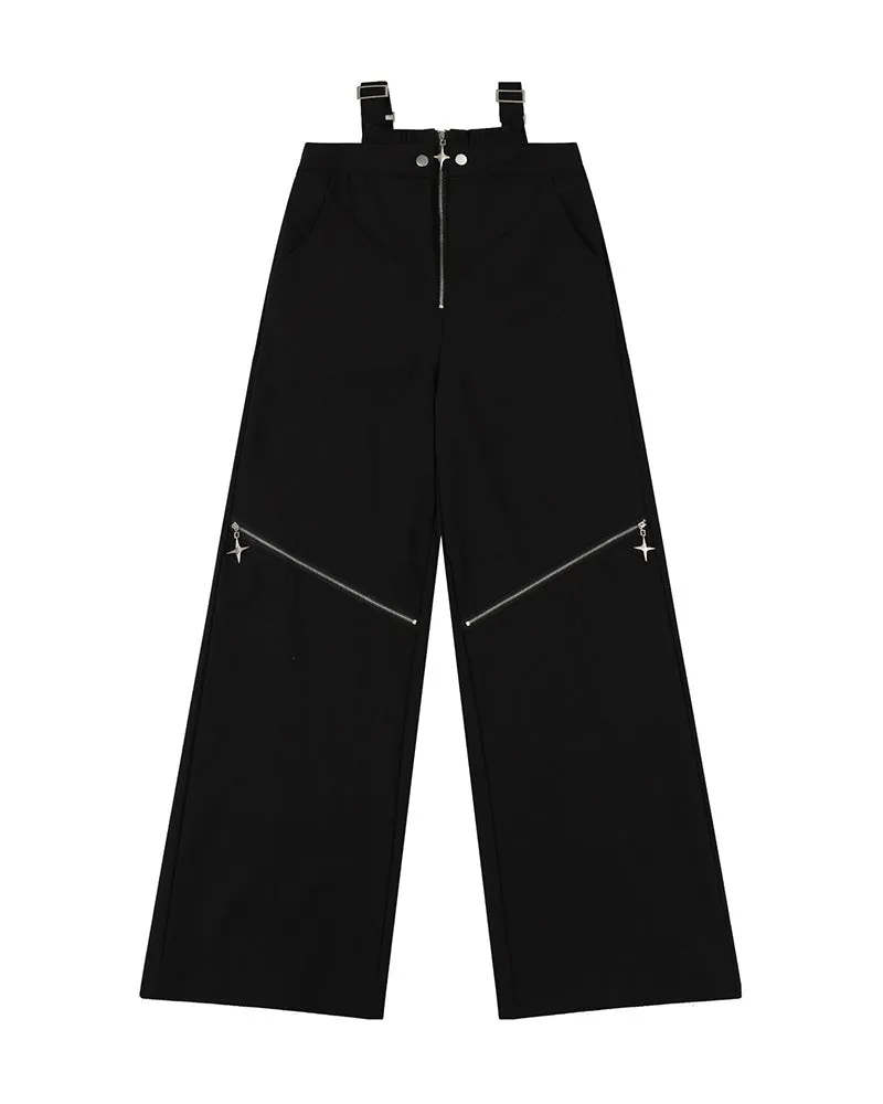 Streetwear Dual-wearable Zippered Cargo Pants