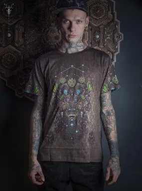 T-Shirt Men / Cotton Bamboo All over Digital Print - BHAIRAV HEX
