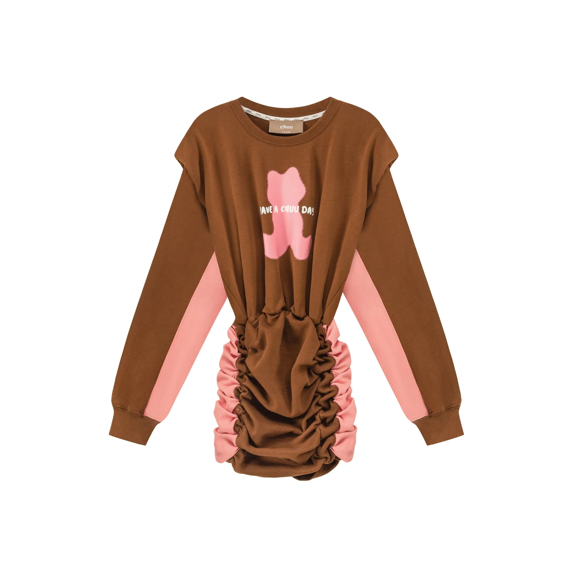 Teddy Bear Chuu Color Pleated Dress