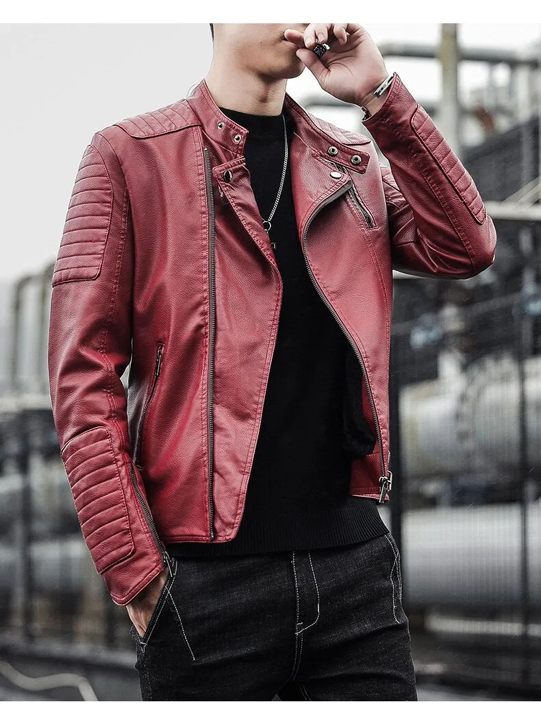 Toxno Clothing Windproof Leather Coat