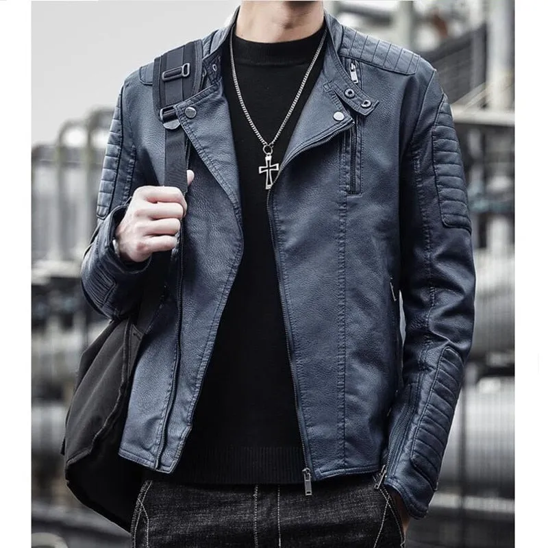 Toxno Clothing Windproof Leather Coat