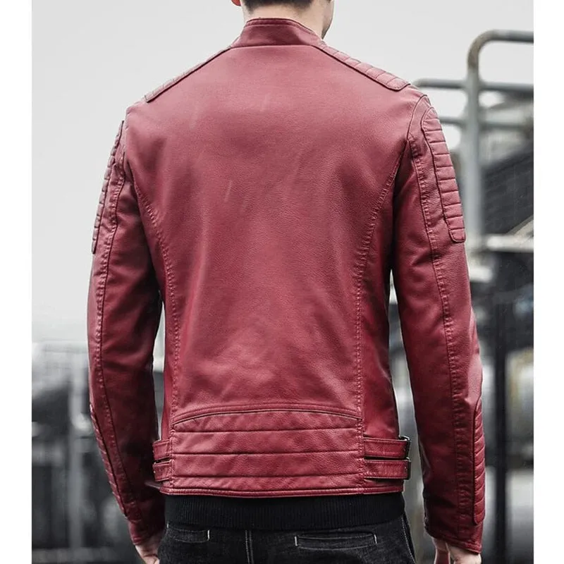 Toxno Clothing Windproof Leather Coat
