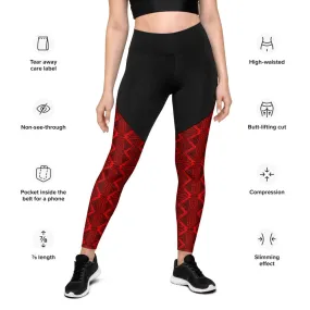 Tribal Print Compression Leggings