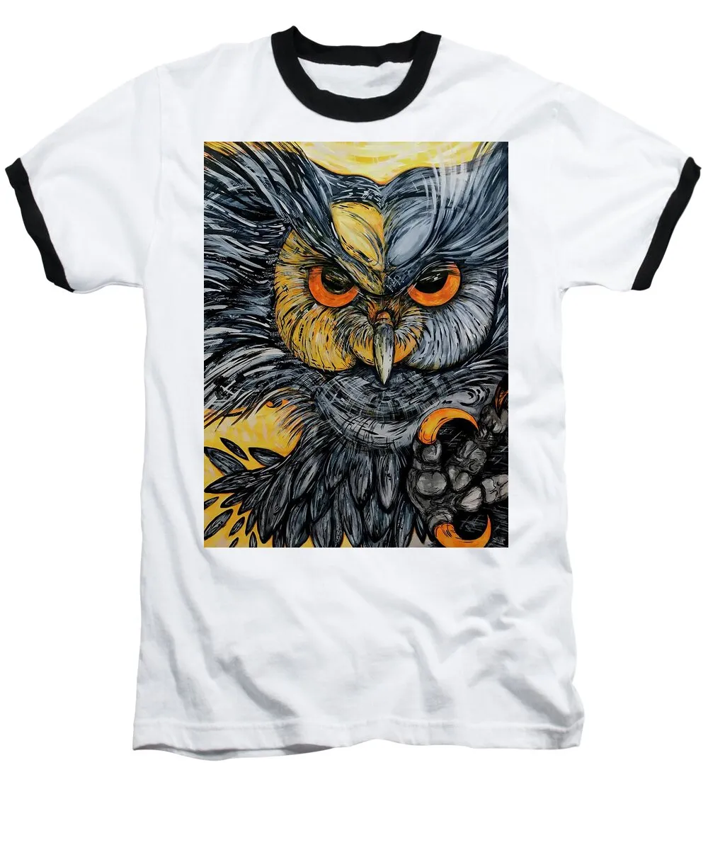 Un Great Horned Owl - Baseball T-Shirt