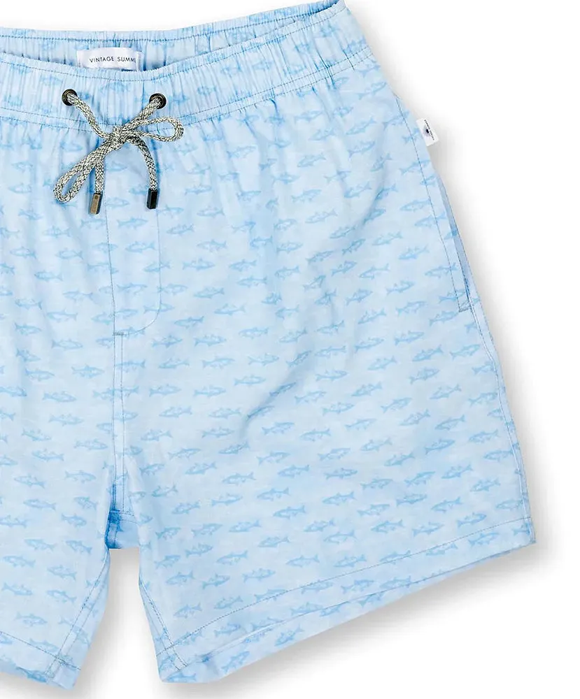Vintage Summer - Ditsy Fish Swim Shorts