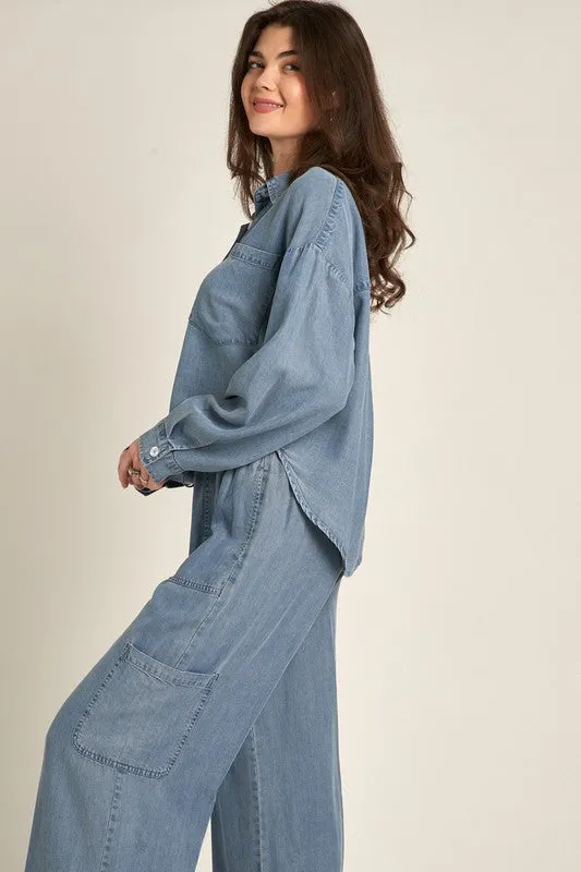 Wide Leg Tencel Pants
