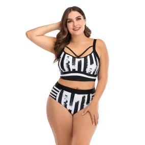 Women Plus Size Bikini Push Up High Waisted Swimsuits