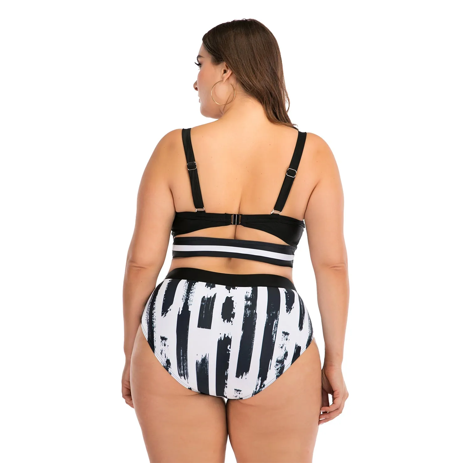 Women Plus Size Bikini Push Up High Waisted Swimsuits