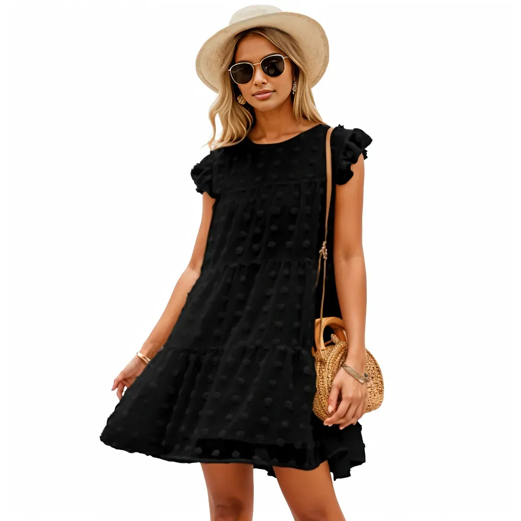 Womens A Line Above Knee Floral Dress