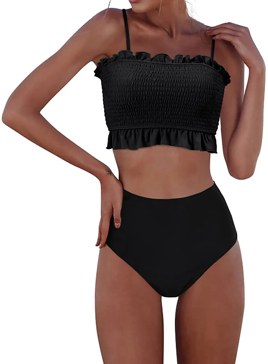 Women's  Bikini Top High Waisted Bottom 2 Piece Swimsuits Bikini Set