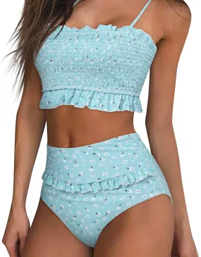 Women's  Bikini Top High Waisted Bottom 2 Piece Swimsuits Bikini Set