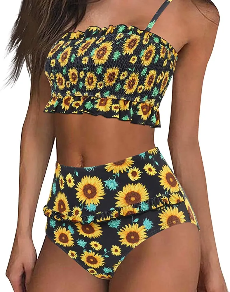 Women's  Bikini Top High Waisted Bottom 2 Piece Swimsuits Bikini Set