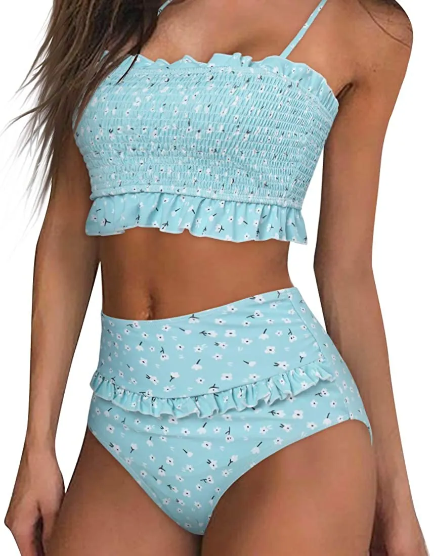 Women's  Bikini Top High Waisted Bottom 2 Piece Swimsuits Bikini Set