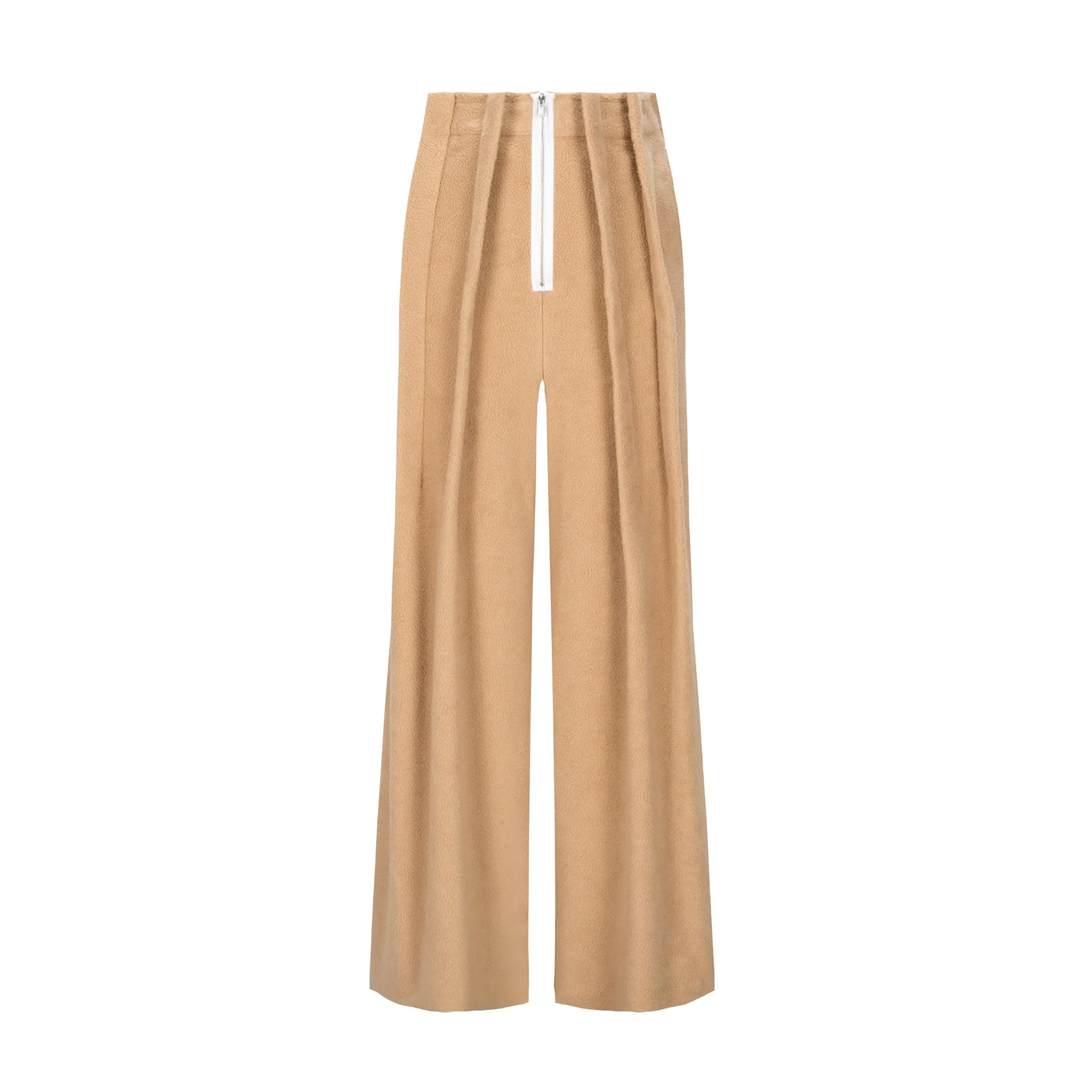 Zippered Straight-leg Pants